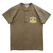 일본발송 (페로우즈) Mens American Casual Henley Neck T-Shirt Perrows Easy Navy21S-PHNT-P2 Short Sleeve Print