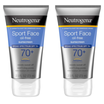 Neutrogena 뉴트로지나 스포트 페이스 썬스크린 SPF 70+ 73ml 2개 Sport Face Oil-Free Lotion Sunscreen, Spectrum UVAUVB Sun Protection, 2.5floz(73ml)