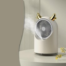 휴대용 에어컨 팬 3 속도 냉각 미스터 팬 귀여운 미니 데스크 미스팅 팬 가습기 수냉식 ac 팬 저소음, 베이지