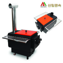 바베큐 그릴 난로 SL-710 SL-711 캠핑용 낚시 화목난로 취사+난로 캠핑 낚시 바비큐 간편조립 이동바퀴, 바베큐 그릴 난로 SL-711