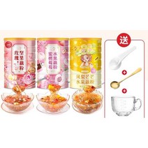 연근 분말 수프 복숭아딸기맛+장미견과류맛+파인애플망고맛 500g+500g+500g /3개 구매시 유리컵 증정-브리에, 복숭아딸기+장미견과류 500g+500g X 1개