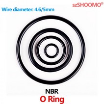 자동차 고압 세척기 NBR 고무 O 커버링 링 가스켓 수리 전문 배관 공기 가스 연결 WD4.6 5 용 니트릴 와셔, 49x5(50pcs)