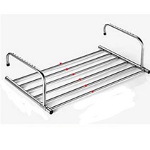 베란다 접이식 빨래건조대 빨래걸이 발코니 선반 미니, 길이조절형(고급형)