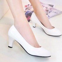 5센티 에나멜 여성힐 통굽구두 미들힐 여성화