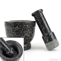 리시안제이 미니 돌절구 중 이유식 절구 도자기절구