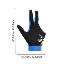 당구장갑 장갑 당구 프로 블랙 선수용당구장갑 오른손잡이용 당구장세손장갑 탄성 초실키 얇은 통기성 미끄럼 방지 스포츠 장갑 3 오픈 핑거 당구 접합 프로세스 장갑, 5.L