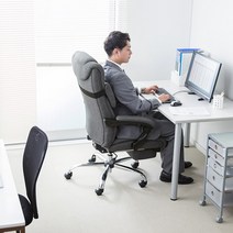 일본 산 산업 임원 의자 컴퓨터 회전 리프트 보스 사무실 의자는 허리 베개 천 의자로 뒤로 누울 수 있습니다, [01] 150-SNC121 블랙, [01] 고정 팔걸이, [01] 강철 발