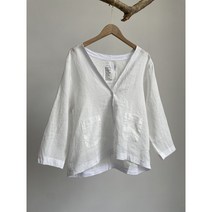 노카라린넨자켓 루즈핏 자외선 차단 브이넥 가디건