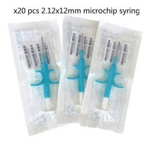FDX-B USB RFID 반려동물 등록 마이크로칩 스캐너 리더기 애완동물 리더 동물칩, x20 새 2.12 주사기