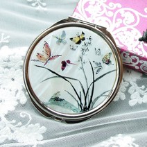 난초 자개손거울 자개거울 원형손거울 외국인선물, T9자개손거울(난초), 선물포장X