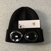 겨울 안경 모자 CP 골지 니트 렌즈 비니 ccpp 스트리트 힙합, [01] Black