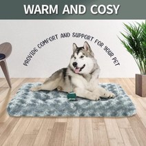 Furrybaby겨울용 매우 따뜻한 개 매트 두꺼운 소파 소형견대형견용 고양이 깊은 수면용 푹신한 침대 이동식 세척 가능한 애완 동물, light grey+XS(55x32x9CM)