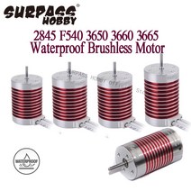 원격 조종 RC SURPASS HOBBY 2845 F540 3650 방수 브러시리스 모터 60A ESC for Car 1/10 1/12 1/14 Wltoys Racing Off-R, [07] F540 4370KV 3.175mm