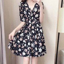 바캉스 여름여행 데이트 청순한 플라워 패턴 원피스 _ 21688EA