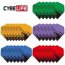 다트 다트게임 CyeeLife-다트 비행 표준 색상 애완 동물 깃털 야외 날개 꼬리 혼합 패턴 30 개, [09] 30PCS