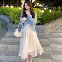 위위브렌 여성용 샤샤 미디 플레어 샤스커트