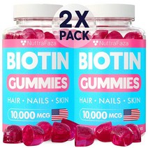 비오틴 젤리 10000mcg 젤리 건강한 모발 피부 손톱용 - 채식주의자 펙틴 기반 GMO 프리 - 남성 여성 아동용 헤어 네일 및 피부 비타민 - 모발 성장을 위한 비오틴 젤리