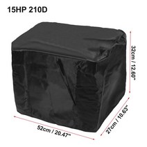 하프 보트 모터 엔진 커버 210D 방수 아웃 보드 안티 일 방진 마린 프로텍터 캔버스, 15HP Black, 15HP Black