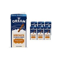 라이스 드림 호르차타 계피가 들어간 전통 쌀 음료 락토오스 프리 비건 저지방 선반 안정제 32oz 6팩, Horchata, 32 Fl Oz (Pack of 6)