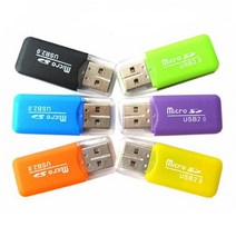 스마트 카드 리더기 휴대용 카드단말기 SIANCS-다채로운 외부 카드 리더기 TF 미니 USB 2.0 PC MP3 MP4 플, 05 green