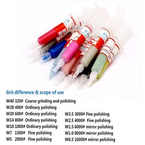 연마재 1/6/8/12pcs 다이아몬드 연마 래핑 페이스트 복합 세트 0.5-40 마이크론 도구, [15] W0.5-40   12pcs