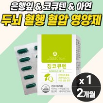 은행잎추출물 코엔자임큐텐 높은혈압 항산화제 면역력 중년 노인 종합 혈액순환 혈행개선 영양제 식약처 징코 코큐텐 코엠자인 coq10 혈압 낮추는 방법 약 2개월분 혈관 관리 케어