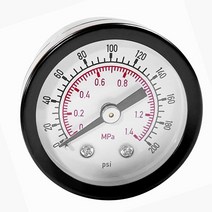 Beduan 공기 압축기용 압력 게이지 3.8cm(1-1/2인치) 다이얼 센터 백 마운트 0.3cm(1/8인치) NPT 0-200 Psi 464982, 1/8