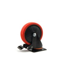 OK 우레탄 바퀴 캐스터 수레바퀴 카트바퀴 대차 물류차 밀차 핸드카 핸들카 손수레 구루마바퀴 트레이 파레트 빠렛트 운반대차 밀카 박스카, 3579스톱100mm 4inch