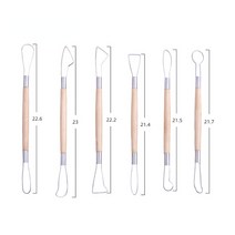 도예도구 도자기도예도구 세라믹도예도구DIY 클레이 조각 도구 키트 왁스 도자기 크래프트 모델링 칼 세트, 02 6Pcs