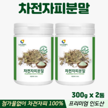 차전자피분말 식이섬유 쾌변엔 차전자피 효능 먹는법 100% 프리미엄 인도산 차전차피, 2통, 차전자피분말통 300g