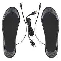 발 붙이는핫팩 온열 USB 발난로 운동화 안전화 털깔창 남여 겨울 전기 가열 안창 usb 가열 발 따뜻한 열 신발 양말 패드 가열 안창 빨 전체 발 발열, 검은색, [01] Black, 01 Black