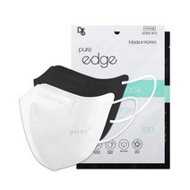 디티에스 KF94 퓨어 엣지 마스크 새부리형 황사 방역 일회용 걸리버인쇄, 블랙