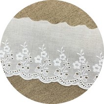 1롤 / 9cm 면 레이스 원단 동대문레이스 부자재 리본공예 커튼 DIY 홈미싱 홈패션, 9cm 면레이스