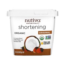 Nutiva 유기농 쇼트닝 오리지널 레드팜 및 코코넛 오일 15oz425g 2팩