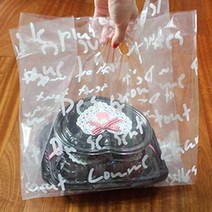 가재울무역 도시락 단체 주문 포장 비닐백 투명 비치는 봉투 용 손잡이 쇼핑백 무지 가방 캐릭터 5034985ea, gajae31 본상품선택