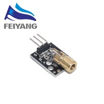 아두이노용 KY-008 레이저 센서 모듈 레드 도트 다이오드 구리 헤드 650nm 6mm 5V 5mW 1 개, 한개옵션0
