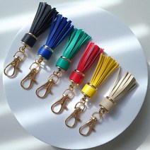 태슬 자동차 키링 가방백참 열쇠고리 스마트 키홀더, 옐로