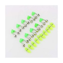 VGEBY 물고기 미끼 알람 10pcs LED 라이트 로드 팁 고리 바이트 더블 벨 야간 낚시 액세서리