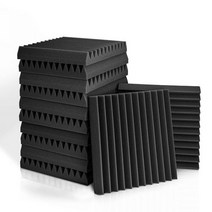음향사운드디퓨저 판넬 스피커흡음판 방음재 방음 흡음 베이스트랩 103719, Fire Resistant 12pcs, Black