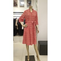 올리비아로렌 올리비아로렌NC백화점 해운대 여름 깅엄체크 7부소매앞오픈원피스 VVCOAWM4251