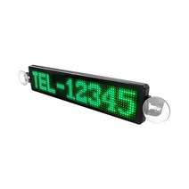 DIY 23cm LED 자동차 간판 블루투스 프로그램 디스플레이 스크린 보드 메시지 스크롤링 이동 차량 택시 창 사인 패널, [03] Green Text