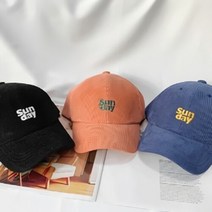 데일리 무지 캡모자 남자 여자 골덴선데이 볼캡