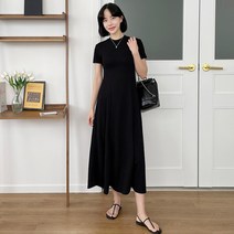 쫀쫀 슬림 골지 라인 롱원피스