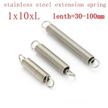 2pcs 1.0 10 L 1.0mm 스테인레스 스틸 텐션 스프링 후크 연장 외부, 1x10x50