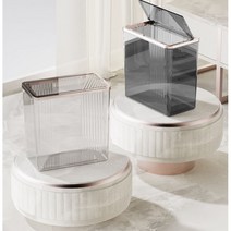 침실 주방 화장실 화이트 투명 라지 휴지통 사각 휴지통 거실 가정용 벽걸이 휴지통, 그레이 벽걸이, 1개