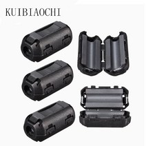 케이블글랜드 A09 5pcs emi rfi 필터 검정색 플라스틱 클립 소음 억제 장치 5mm 케이블 페라이트 코어 필터 이동식 소음 미니 25 (l) x10 (w), 5개