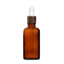 갈색병 골드스포이드 5ml 10ml 20ml 30ml 50ml 100ml 유리 오일 공병 화장품 용기, 50ml 갈색병 골드스포이드 흰색고무, 1개