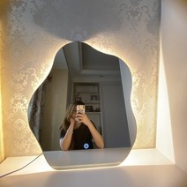 이동식거울 전신거울 침실 큰 장식 거울 전신 베니티 서 불규칙한 에스펠호스 홈 미적 YY50DM, 09 65x78cm