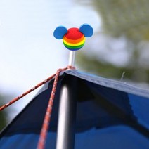 텐트 릿지폴 캐릭터 마개 캠핑용품 이마콕 방지, 퍼플플라워, 1개