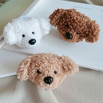 스몰박스 뽀글이 푸들 강아지 인형 핸드폰 그립 톡 거치대 톡홀더 스마트톡, 1개, F-01 화이트 푸들